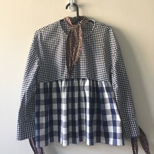 Zara Trafaluc Collection Buffalo Plaid Top